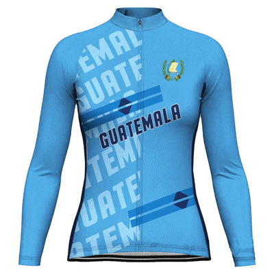 Customize Guatemala Women's Winter Thermal Fleece Cycling Jersey Long Sleeve