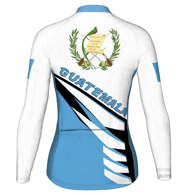 Customize Guatemala Women's Winter Thermal Fleece Cycling Jersey Long Sleeve