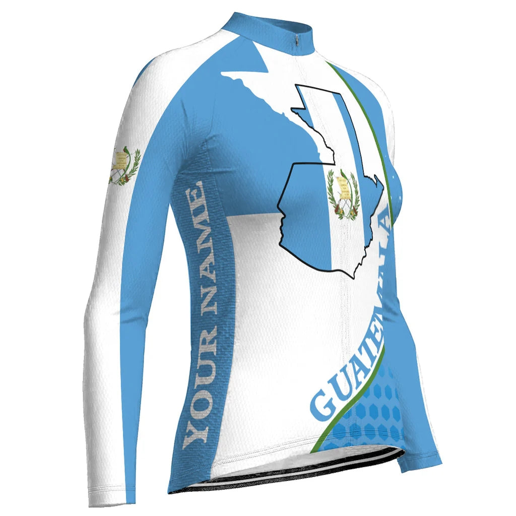 Customized Guatemala Women's Cycling Jersey Long Sleeve