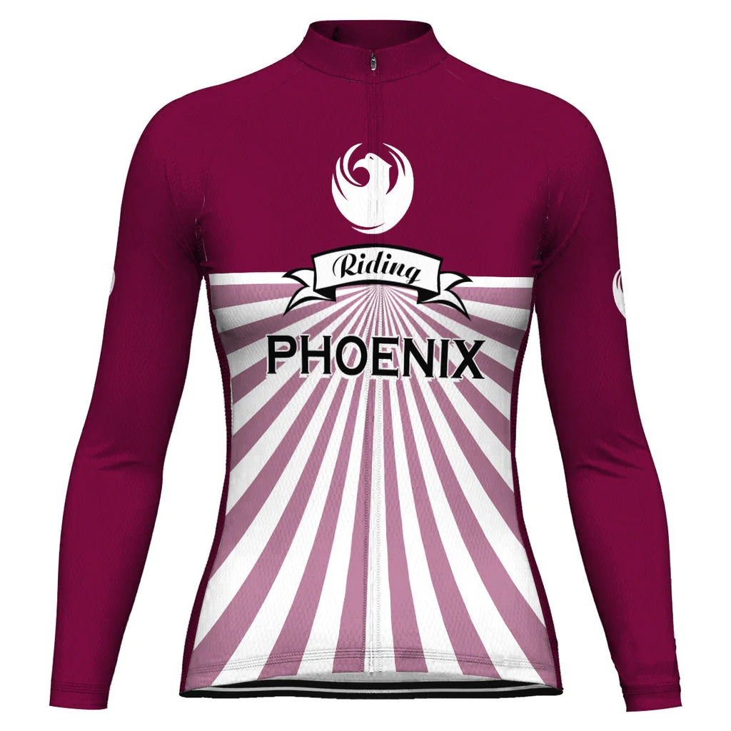 Customized Phoenix Women's Thermal Fleece Cycling Jersey Long Sleeve