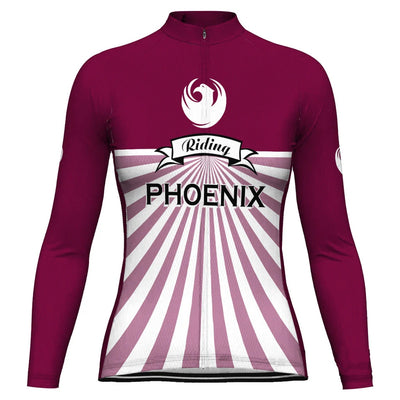 Customized Phoenix Women's Thermal Fleece Cycling Jersey Long Sleeve