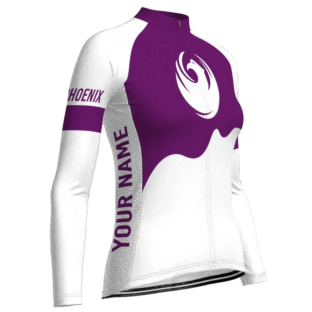 Customized Phoenix Women's Thermal Fleece Cycling Jersey Long Sleeve