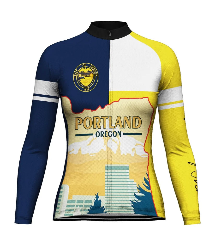Customized Portland Women's Cycling Jersey Long Sleeve