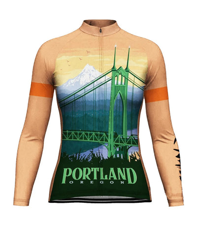 Customized Portland Women's Cycling Jersey Long Sleeve
