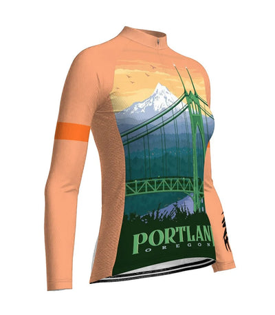 Customized Portland Women's Cycling Jersey Long Sleeve