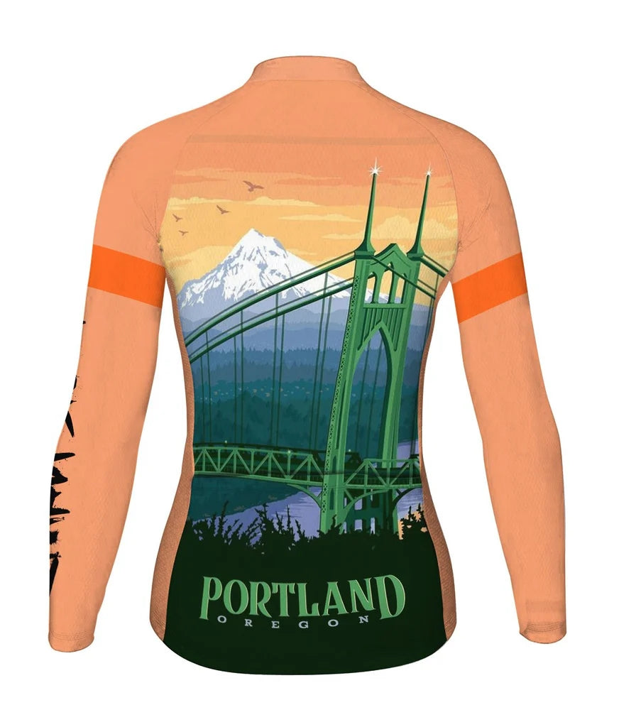 Customized Portland Women's Cycling Jersey Long Sleeve