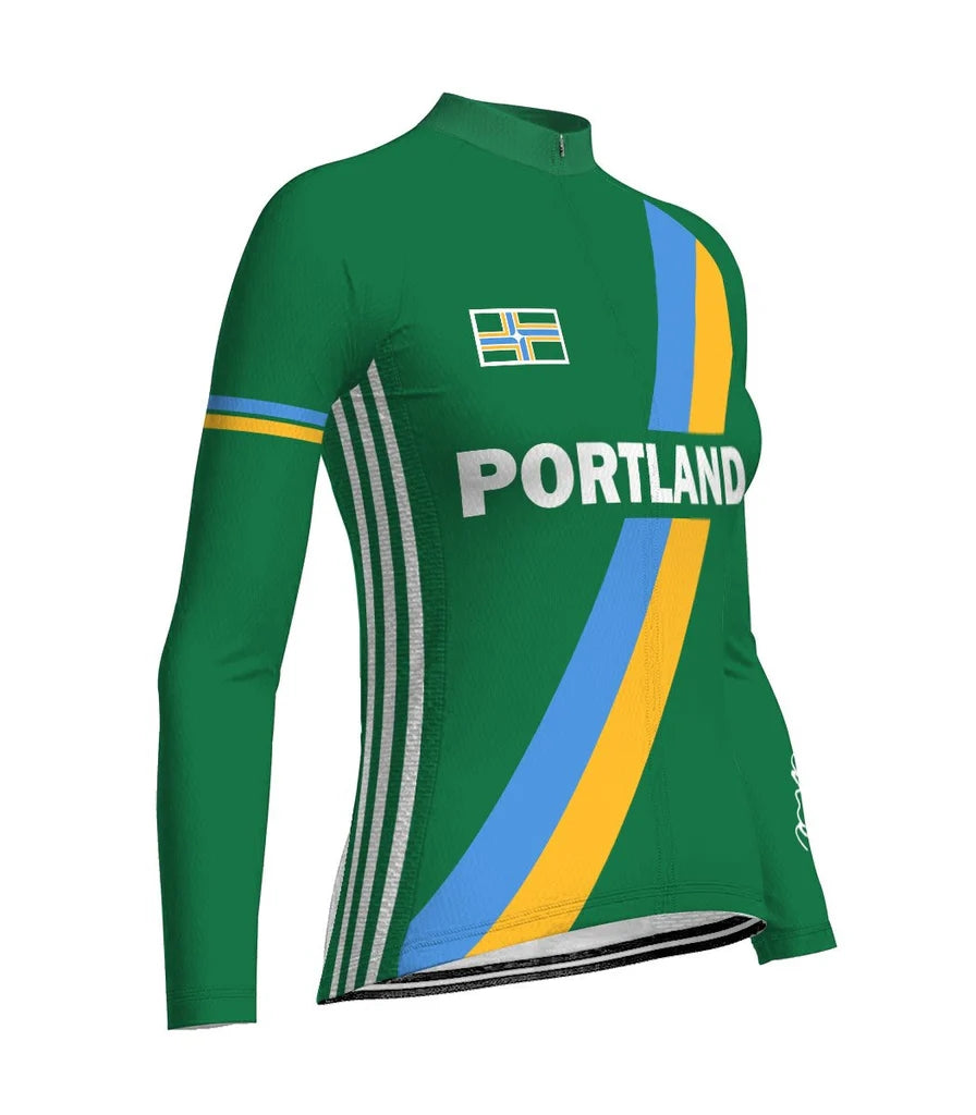 Customized Portland Women's Cycling Jersey Long Sleeve