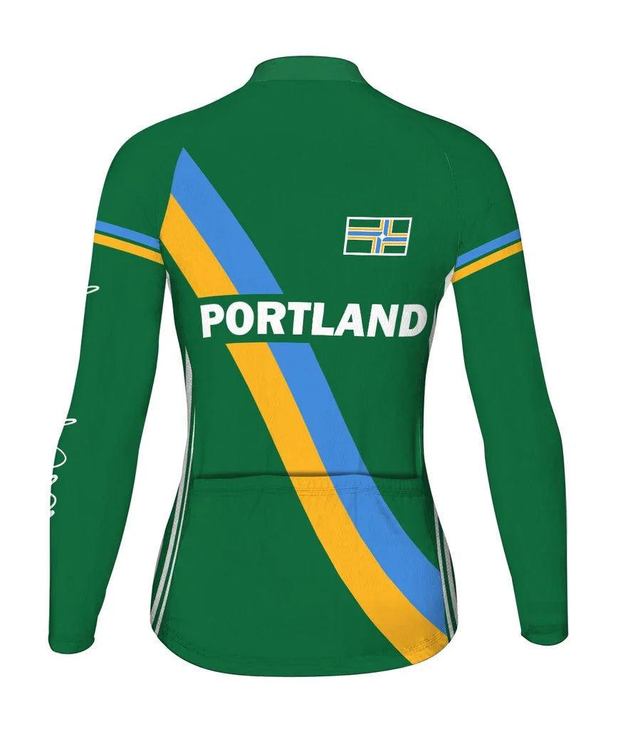 Customized Portland Women's Cycling Jersey Long Sleeve