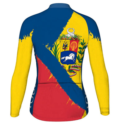 Personalize Venezuela Women's Cycling Jersey Long Sleeve