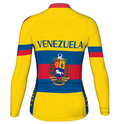 Personalize Venezuela Women's Cycling Jersey Long Sleeve