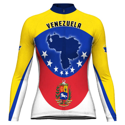 Personalize Venezuela Women's Cycling Jersey Long Sleeve