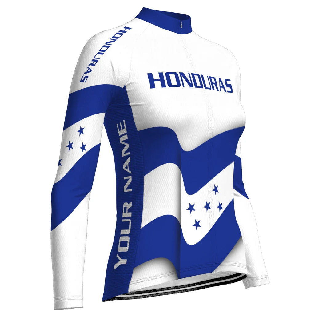 Customized Honduras Women's Cycling Jersey Long Sleeve