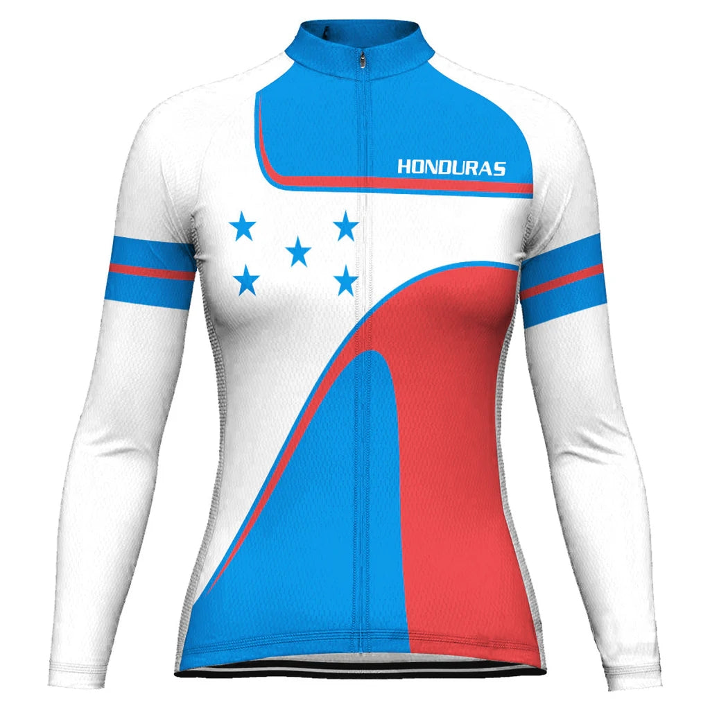 Customized Honduras Women's Cycling Jersey Long Sleeve