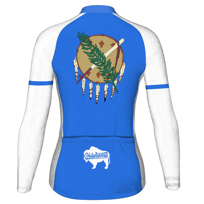 Customized Oklahoma Women's Winter Thermal Fleece Cycling Jersey Long Sleeve