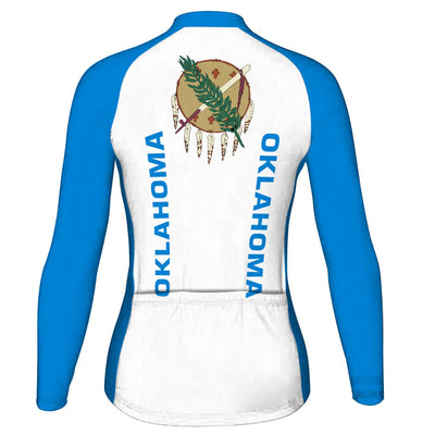 Customized Oklahoma Women's Winter Thermal Fleece Cycling Jersey Long Sleeve