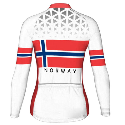 Custom Norway Women's Winter Thermal Fleece Cycling Jersey Long Sleeve