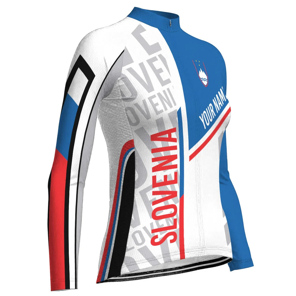 Customized Slovenia Women's Cycling Jersey Long Sleeve