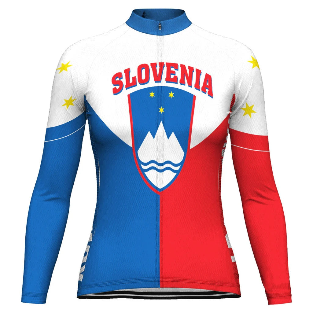 Customized Slovenia Women's Cycling Jersey Long Sleeve