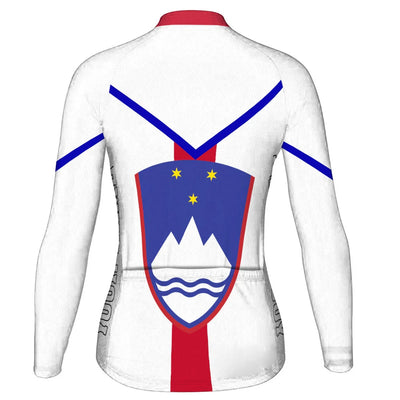 Custom Slovenia Women's Winter Thermal Fleece Cycling Jersey Long Sleeve