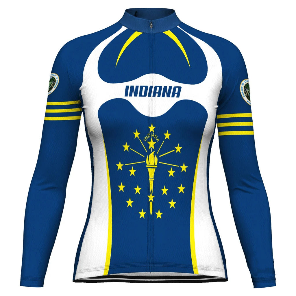 Customize Indiana Women's Cycling Jersey Long Sleeve
