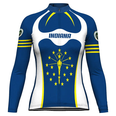 Customize Indiana Women's Cycling Jersey Long Sleeve