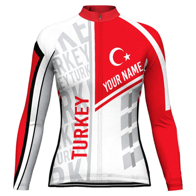 Customized Turkey Women's Cycling Jersey Long Sleeve