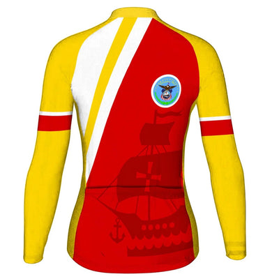 Customized Columbus Women's Thermal Fleece Cycling Jersey Long Sleeve