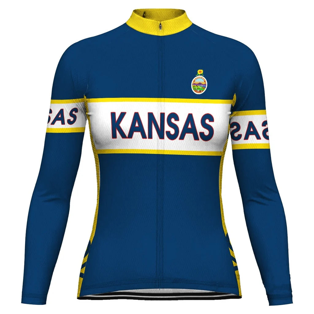 Customized Kansas Women's Cycling Jersey Long Sleeve