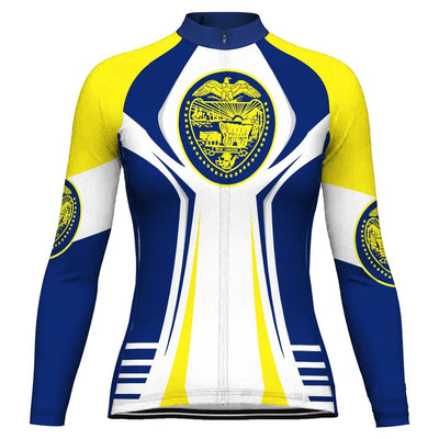 Customized Oregon Women's Winter Thermal Fleece Cycling Jersey Long Sleeve