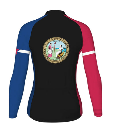 Personalized North Carolina Women's Winter Thermal Fleece Cycling Jersey Long Sleeve