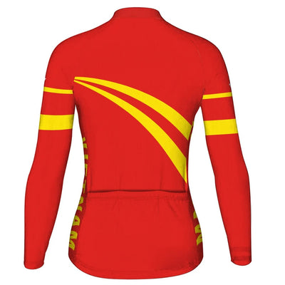 Personalized Vietnam Women's Winter Thermal Fleece Cycling Jersey Long Sleeve