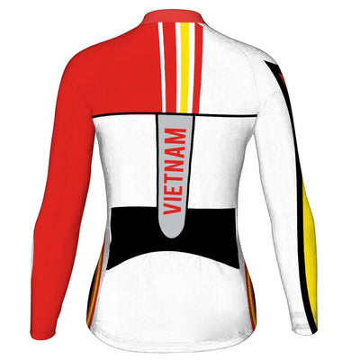 Personalize Vietnam Women's Cycling Jersey Long Sleeve