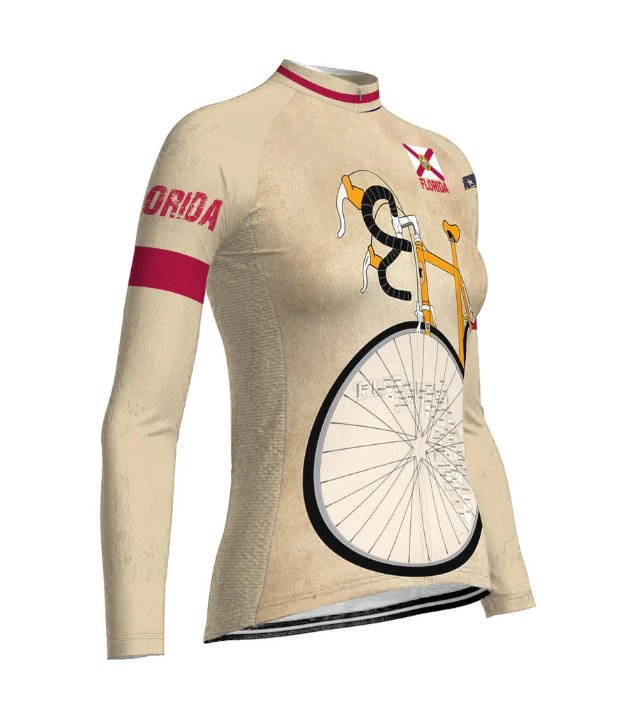 Customize Florida Women's Cycling Jersey Long Sleeve