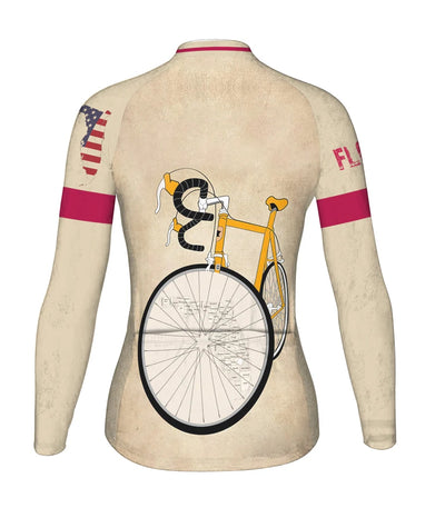 Custom Florida Women's Winter Thermal Fleece Cycling Jersey Long Sleeve