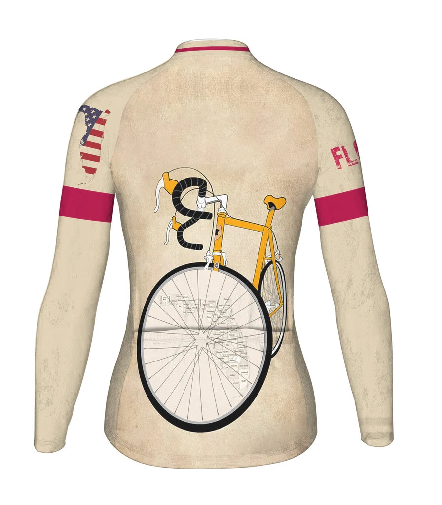 Customize Florida Women's Cycling Jersey Long Sleeve