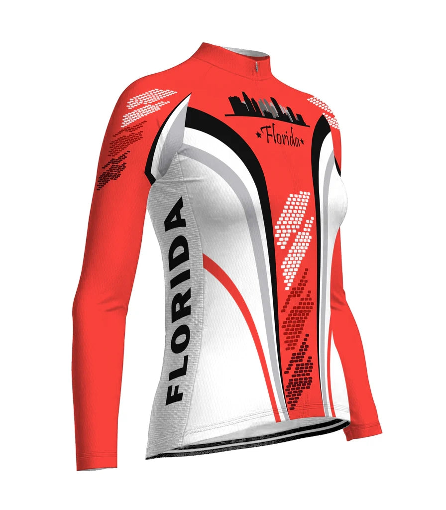 Customize Florida Women's Cycling Jersey Long Sleeve