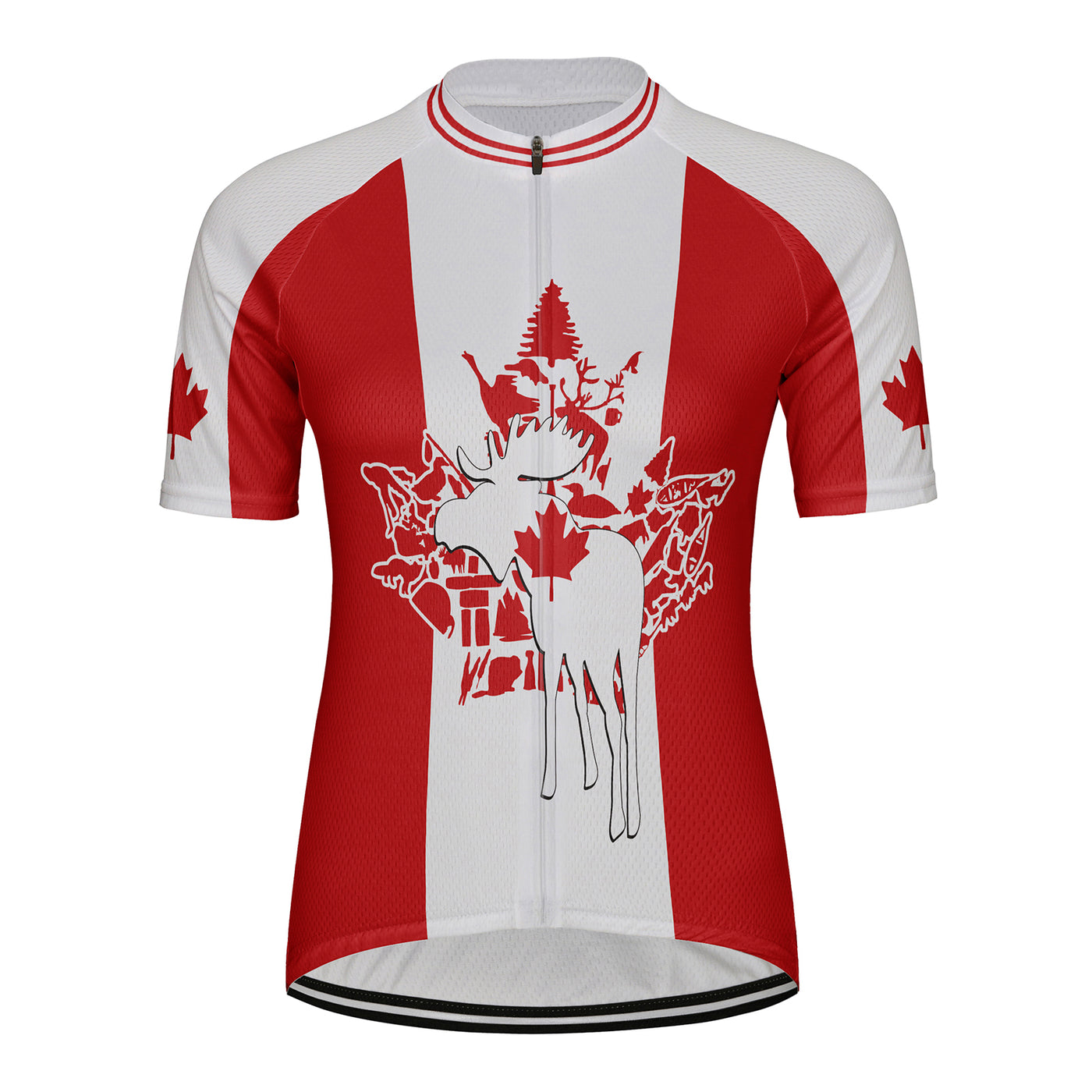 Customized Canada Women's Cycling Jersey Short Sleeve