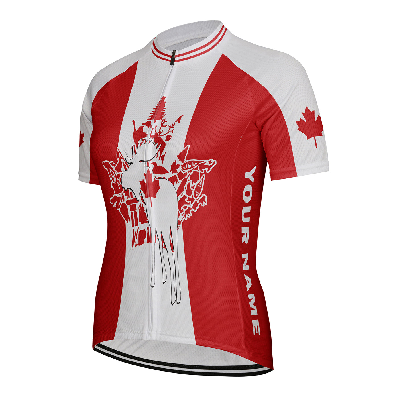 Customized Canada Women's Cycling Jersey Short Sleeve