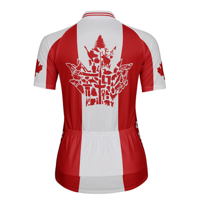 Customized Canada Women's Cycling Jersey Short Sleeve