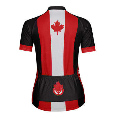 Customized Canada Women's Cycling Jersey Short Sleeve