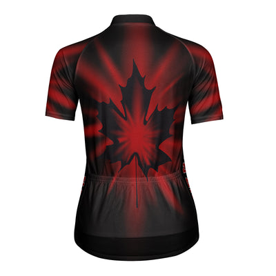 Customized Canada Women's Cycling Jersey Short Sleeve