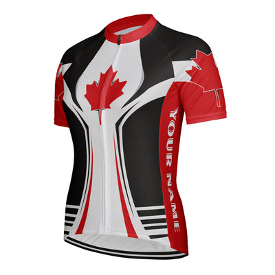 Customized Canada Women's Cycling Jersey Short Sleeve