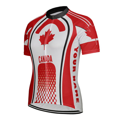 Customized Canada Women's Cycling Jersey Short Sleeve