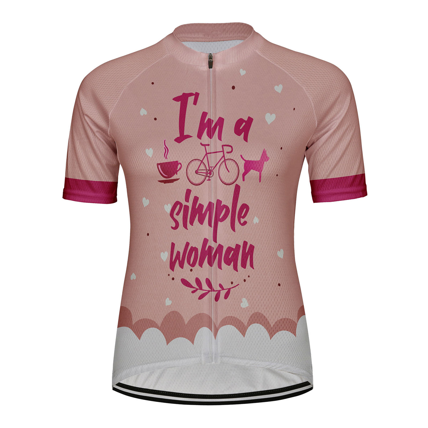 Customized Simple Women's Cycling Jersey Short Sleeve