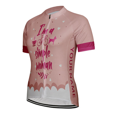 Customized Simple Women's Cycling Jersey Short Sleeve