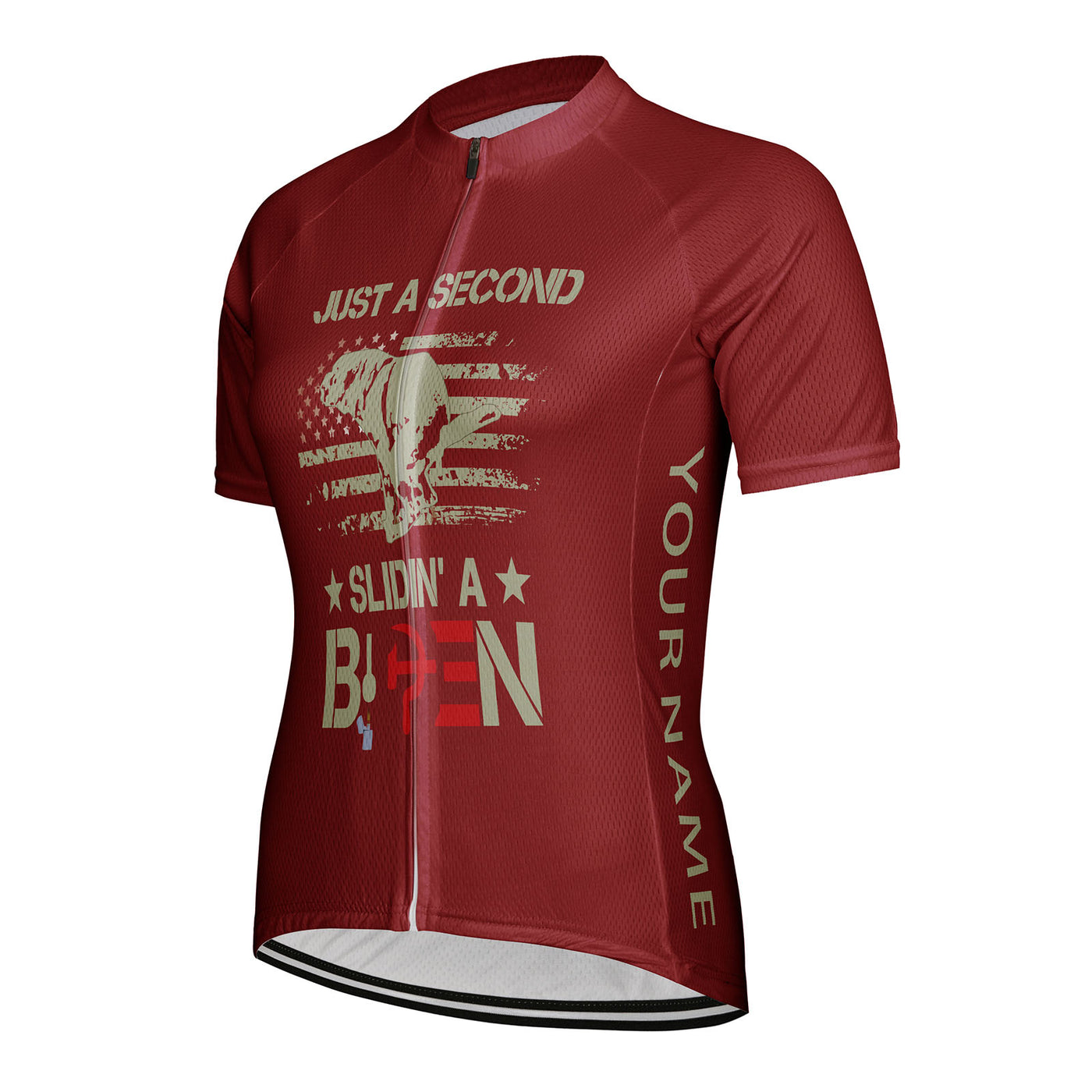 Customized Just A Second Slidin' A Biden Women's Cycling Jersey Short Sleeve