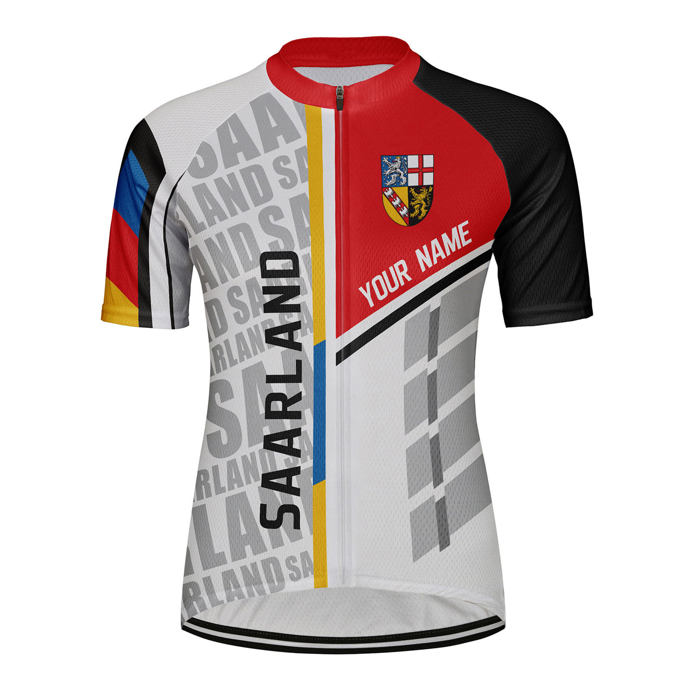 Customized Saarland Women's Cycling Jersey Short Sleeve