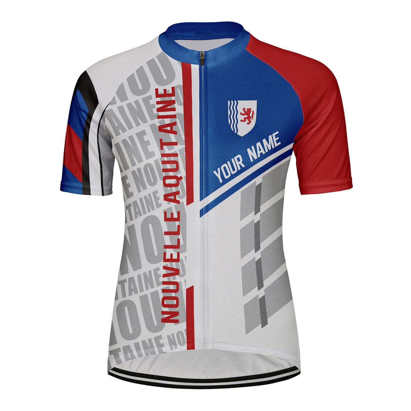 Customized Nouvelle Aquitaine Women's Cycling Jersey Short Sleeve