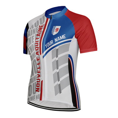 Customized Nouvelle Aquitaine Women's Cycling Jersey Short Sleeve