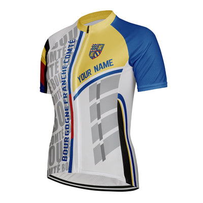 Customized Bourgogne Franche Comté Women's Cycling Jersey Short Sleeve